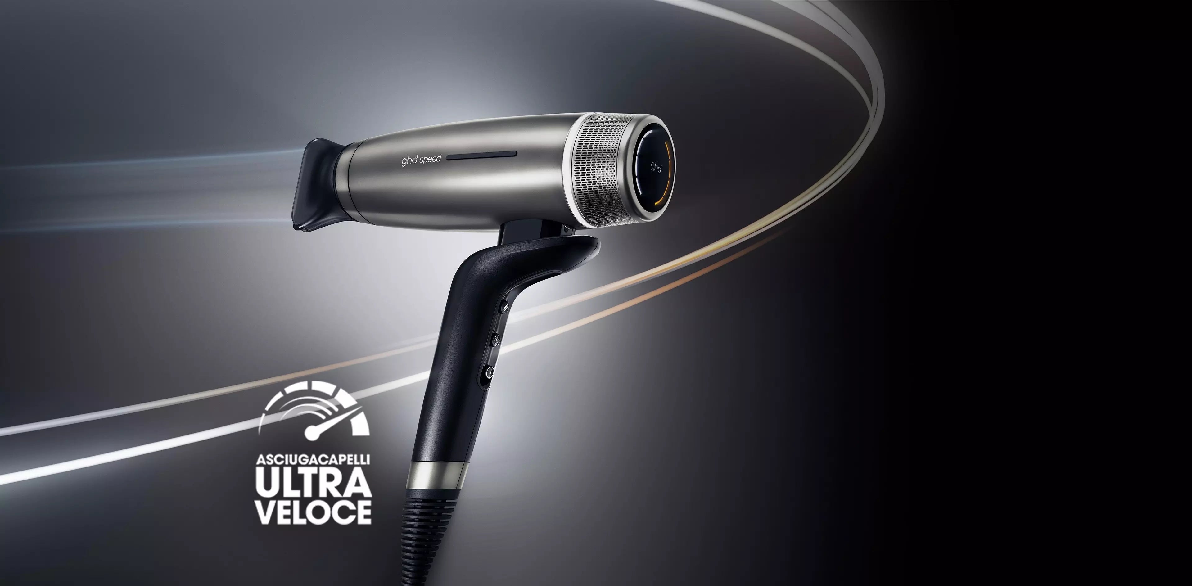 GHD SPEED PHON IONICO NERO METALLIZZATO